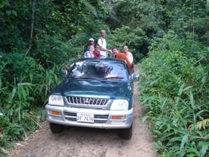 Our vehicle into Bokor NP 