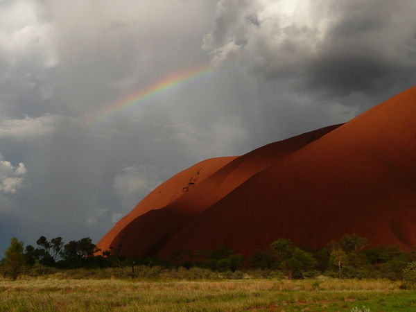 The sky is looking angry over Uluru