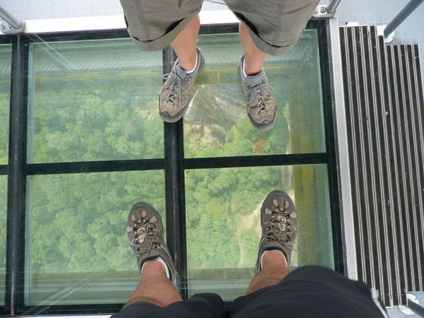 The very clear floor of the skyway!