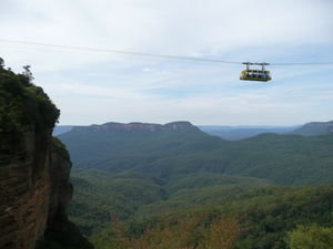 The sky cable car across the valley