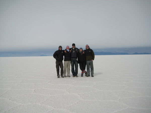 The group at the Salt flats