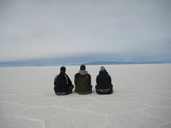 Enjoying the Salt flats in Bolivia