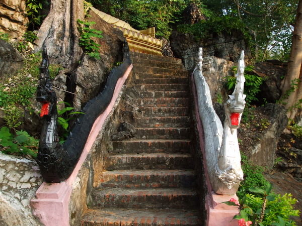 On the way down from Phu Si Hill - there were loads of cool buddhas and other detailing on the steps down