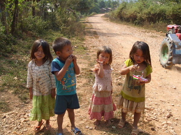 Adorable kids in a Hmong village near Vang Vieng, Laos 