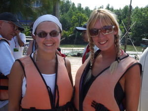 Me and Kim in our lifejackets, ready for our James Bond Island tour