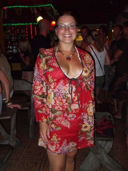 Me on a night out at the Reggae Bar where if you dance on the stage you get free shots of tequilla - wicked!!