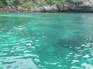 Beautiful blue/green water at Losomah Bay (think that's what it was called)