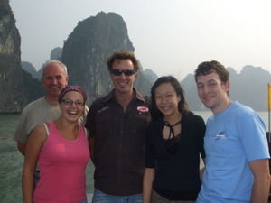 Me and some of the gang on our Halong Bay tour