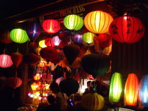One of the many lantern shops