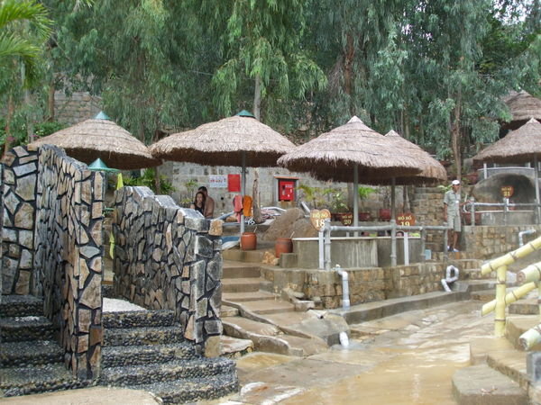 The hot springs - the area where you soak in a hot tub full of mineral water - bliss!!