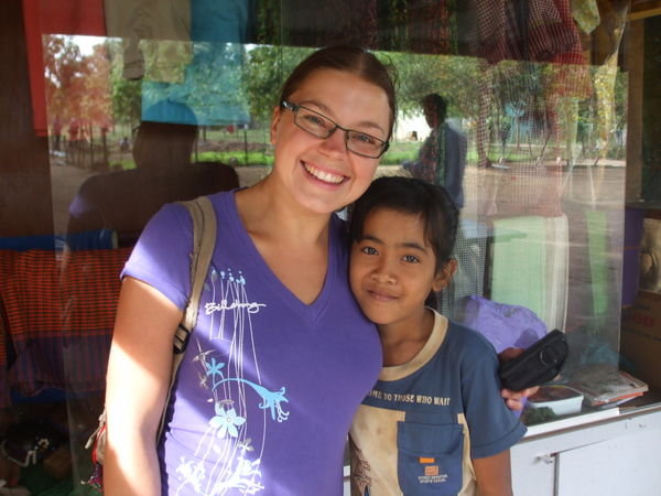 Me with one of the little girls at the orphanage