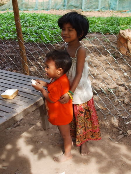 Two of the cute children at the orphanage