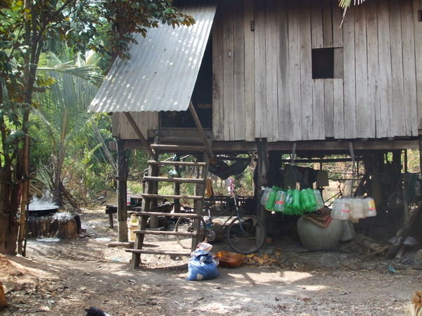 One of the many farm houses around the village near Kampong Cham
