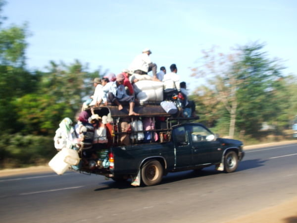How many people can you fit in a minibus?? I think the Cambodian's are still trying to find this one out!!