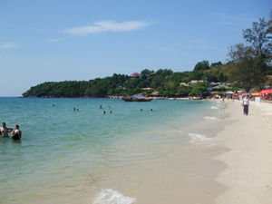 Sihanoukville's main beach, Serendipity beach. Otres was nicer, but I forgot to take my camera when I went there! Gutted!