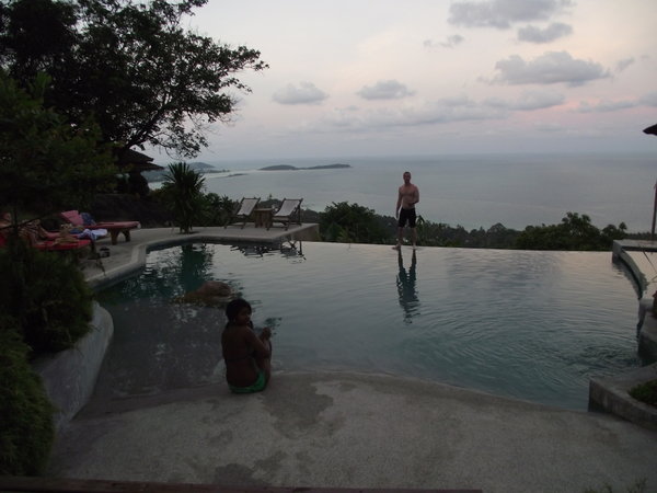 The infinity pool at the Jungle Club