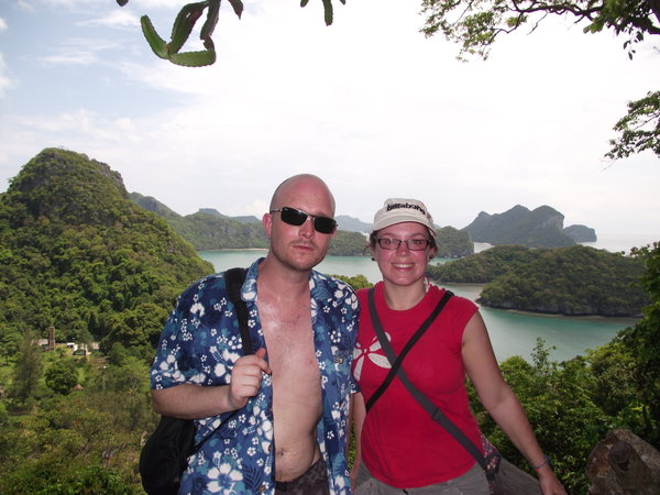 Me and Nat at second viewpoint at Angthong