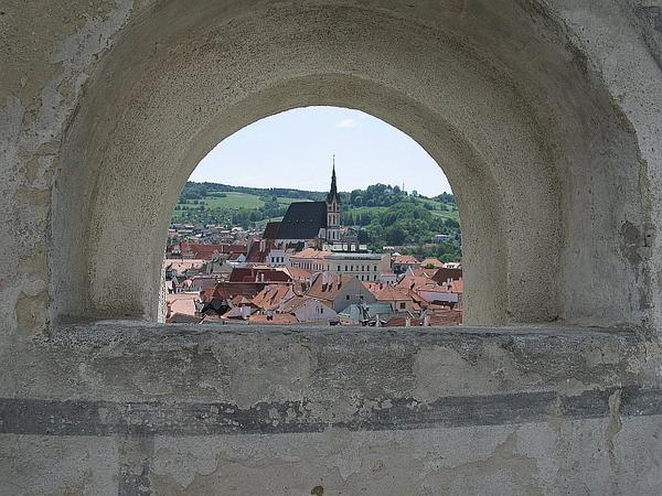 A view  of  St. Vitas from the castle wall