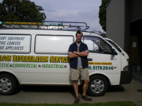 Me in my work gear and the van