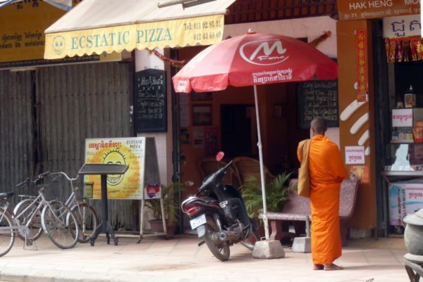 Monk at Ecstatic Pizza