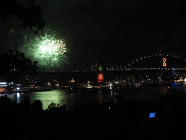 Fireworks over the bridge