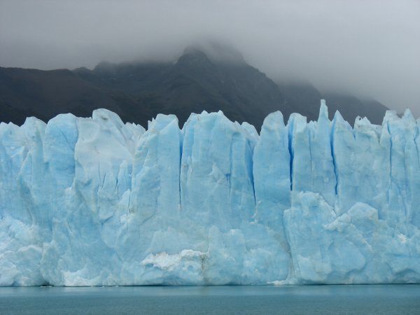 Huge cracks in the glacier...