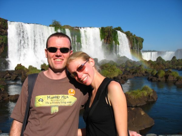 Us by the falls on the Brazil side