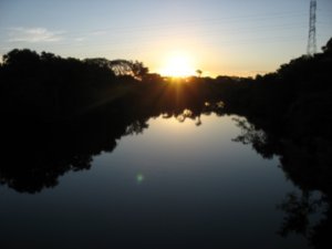 Beautiful sunset over The Pantanal