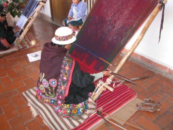 Traditional Bolivian weaving