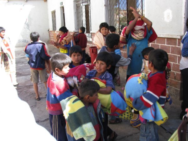 The children were so happy with their blankets!