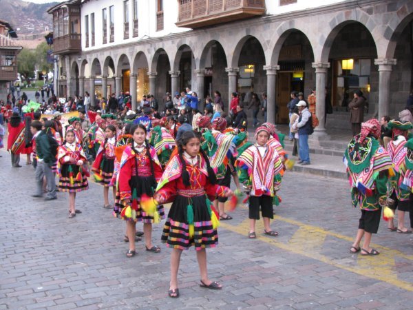 Parade arriving at the main square