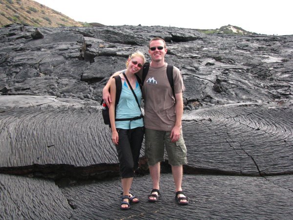 Standing on a lava flow