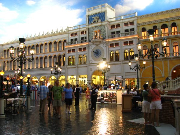 Inside the Venetian hotel, could almost be St Marks Square!