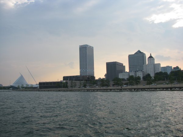 Milwaukee on the shores of Lake Michigan