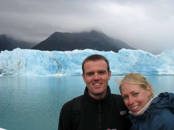 We had to wrap up warm in front of the Moreno Glacier