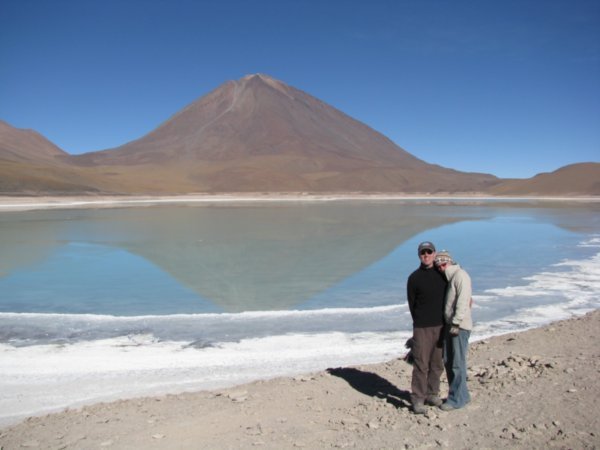 The Salt Flats in Bolivia were stunning, this picture was just in front of a volcano on the border with Chile