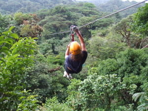 Eileen on the Zip Line