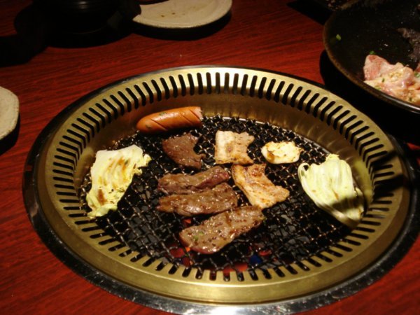 grilled beef for dinner at Chihara, Beppu