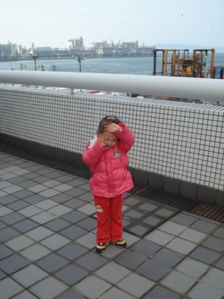 my niece on the Fukuoka port International Terminal#1