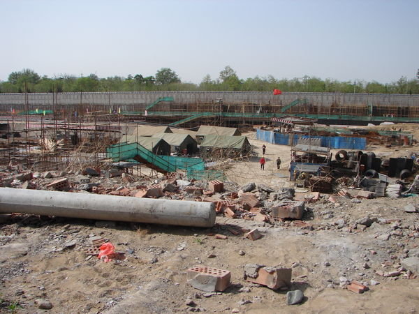 construction site outside Summer Palace