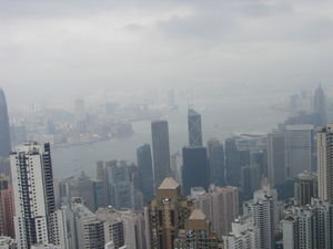 view from victoria peak on HK island