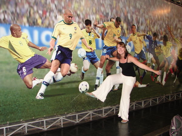 me havin a kick about with the guys at Maracanã Stadium