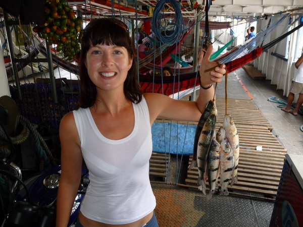 Me and some fish italo bought for his dad and then left on the boat :(