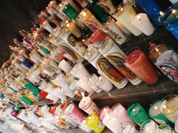 Candles at the Guadalupe church