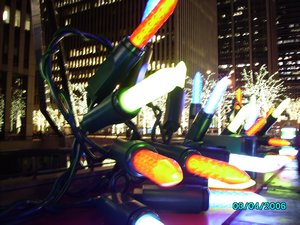 Christmas lights in Manhattan