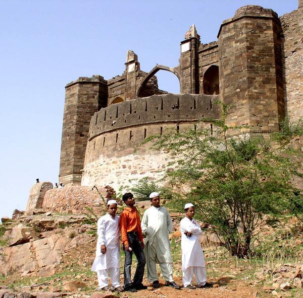 My friends at the Gate, Jaragarh fort, Ajmer