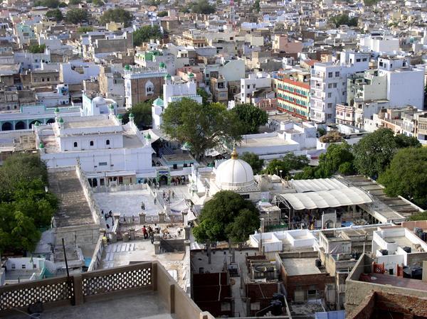 Aerial view of Dargah of Khwaja Mu'inuddin Chisti, Ajmer