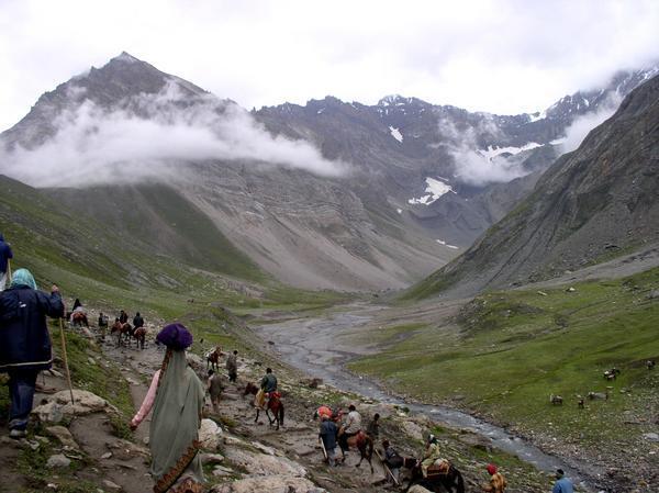 Valley along the trail, Yatra Amarnath Cave