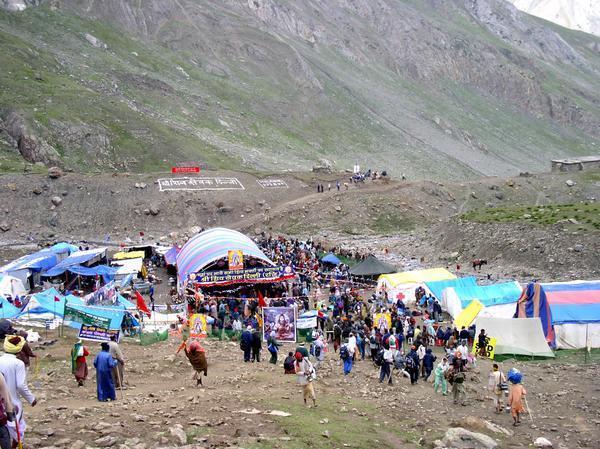 Camp providing food and water for the pilgrims, Yatra Amarnath Cave
