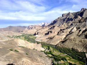 Spectacular scenery from the Mulbekh gompa, Mulbekh